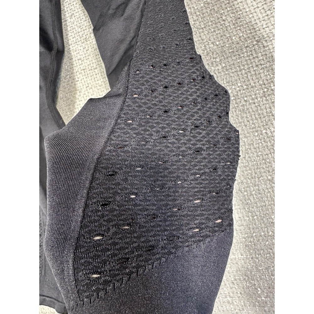 Fabletics Leggings Women XS Black‎ Sync Seamless High Waisted 7/8 Mesh Panel - Picture 7 of 11